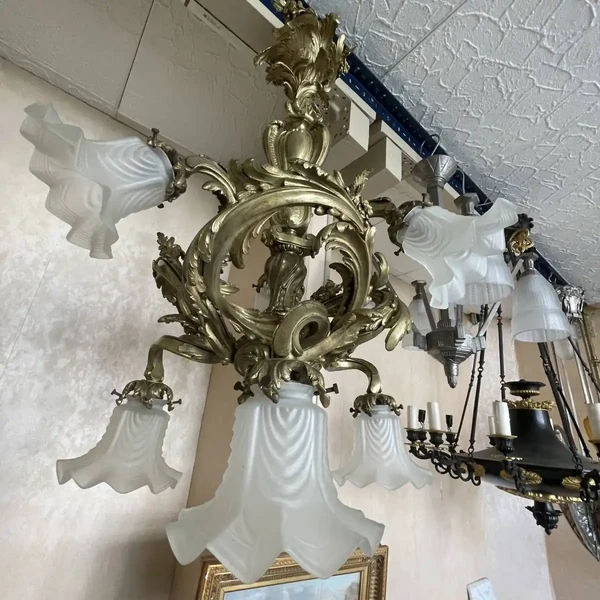 Lustre style Rocaille fin 19ème