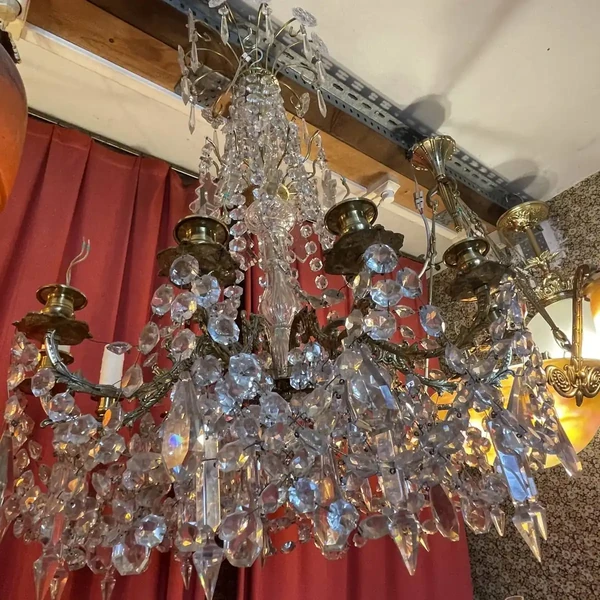 Lustre à cristaux époque Napoléon III